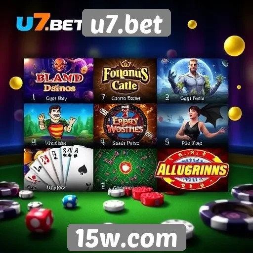Variantes de jogos disponíveis no u7.bet